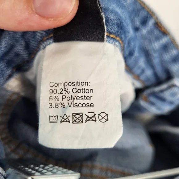 High Rise Wide Leg Jeans Distressed Denim Light Wash Shein Size 30 - Picture 4 of 8